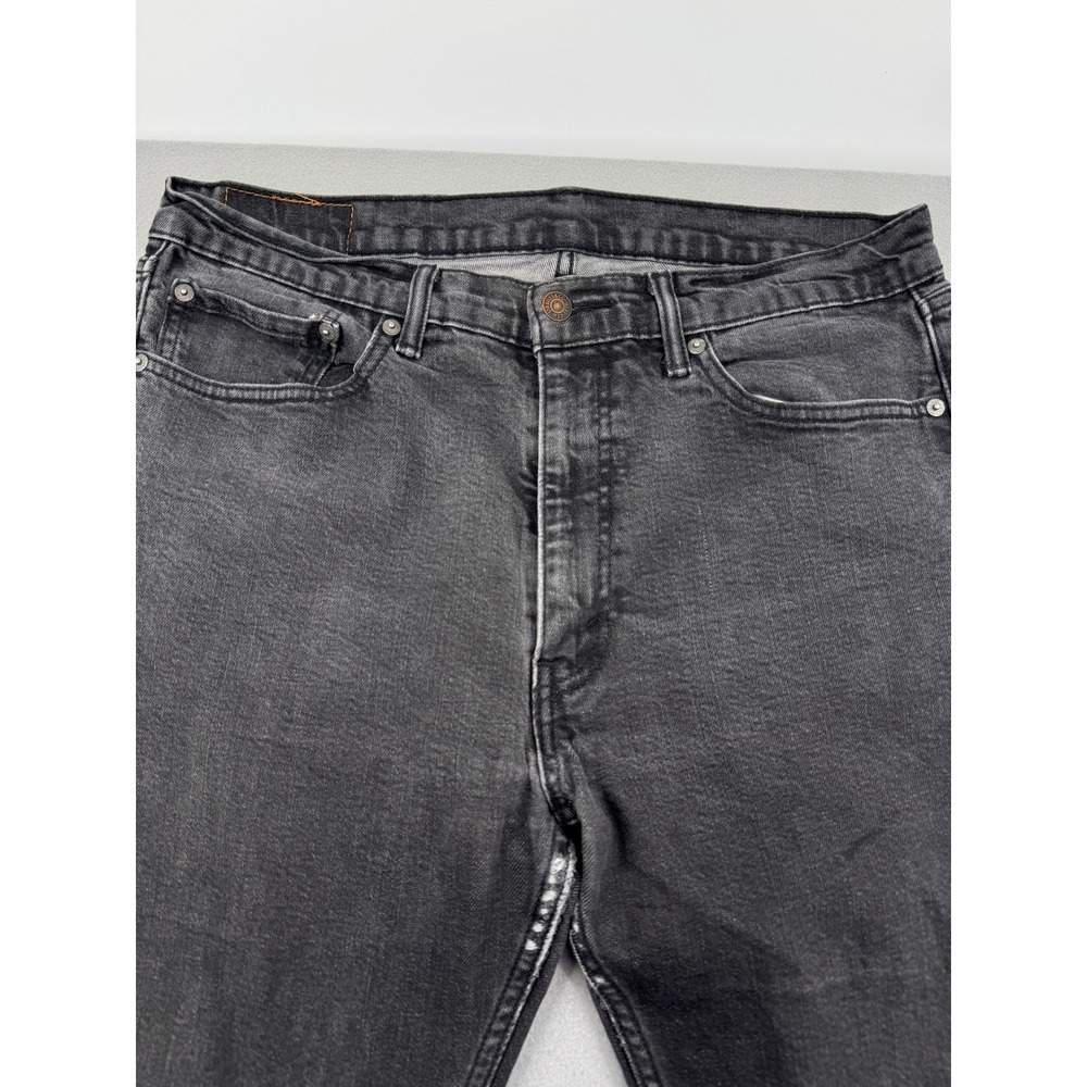 Levis 505 Regular Fit Jeans Mens 36x34 (36x32) Faded Black Straight Leg Denim - Picture 2 of 12